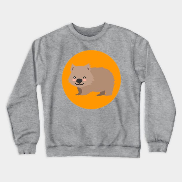 Winking Wombat Crewneck Sweatshirt by KarmicKal